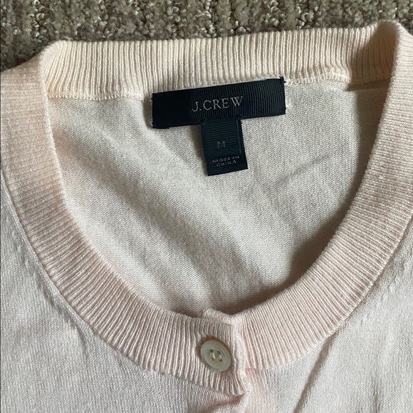 J. Crew Soft Pink Knit Cardigan/ Button Down Sweater - Picture 3 of 10
